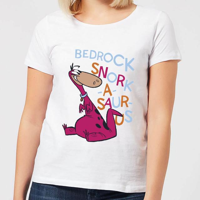 The Flintstones Bedrock Snork-A-Saur-Us Women's T-Shirt - White - S - Bianco on Productcaster.