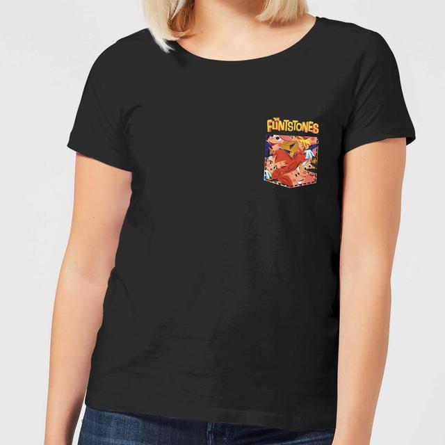 Camiseta Flintstones Pocket Pattern para mujer - Negro - XXL on Productcaster.