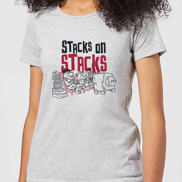 The Flintstones Stacks On Stacks Women's T-Shirt - Grey - S - Grau on Productcaster.