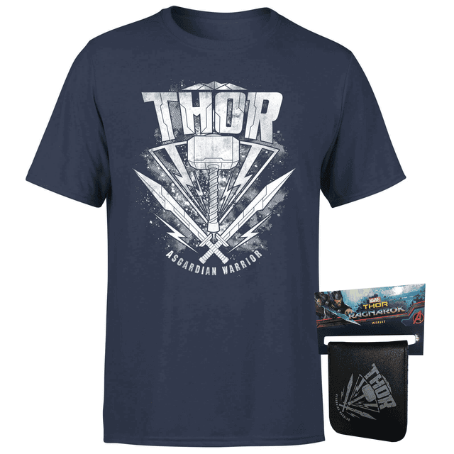 Thor T-Shirt & Portmonnaie Paket - Herren - XXL - Marineblau on Productcaster.