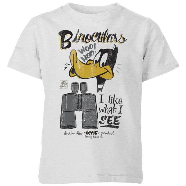 Looney Tunes ACME Binoculars Kids' T-Shirt - Grey - 11-12 Years on Productcaster.