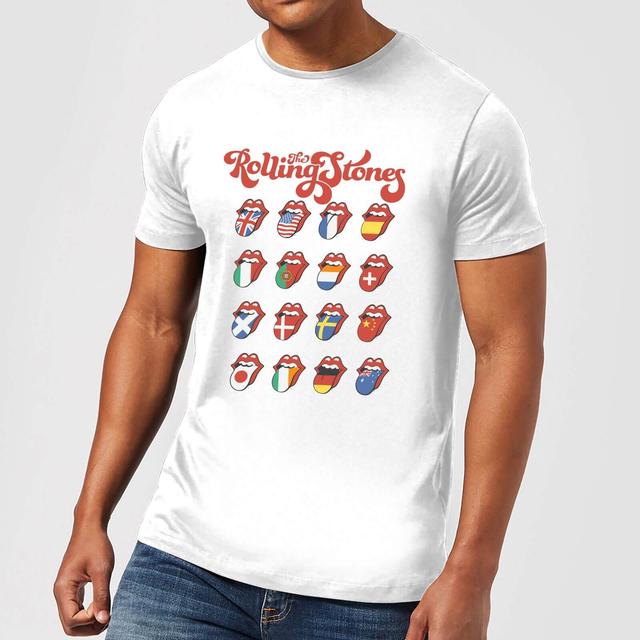 Rolling Stones International Licks Men's T-Shirt - White - S on Productcaster.