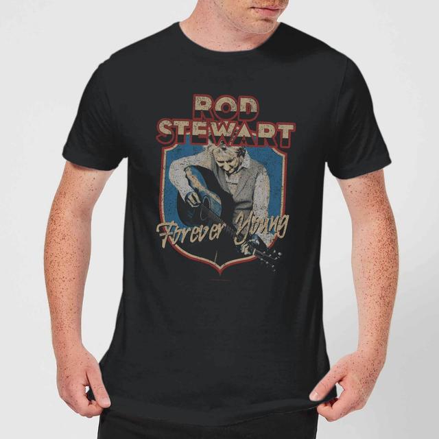 Camiseta Forever Young de Rod Stewart para hombre - Negro - XS on Productcaster.