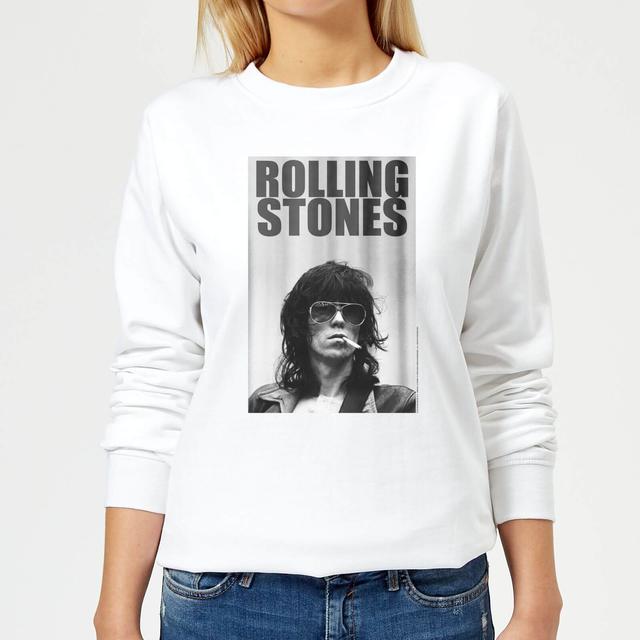 Rolling Stones Keith Smoking Damen Sweatshirt - Weiß - S - Weiß on Productcaster.