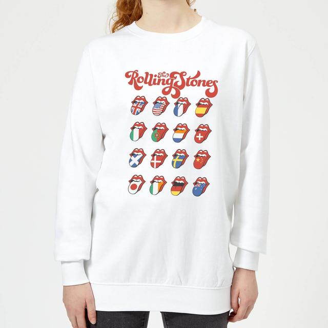 Rolling Stones International Licks Damen Sweatshirt - Weiß - XXL - Weiß on Productcaster.