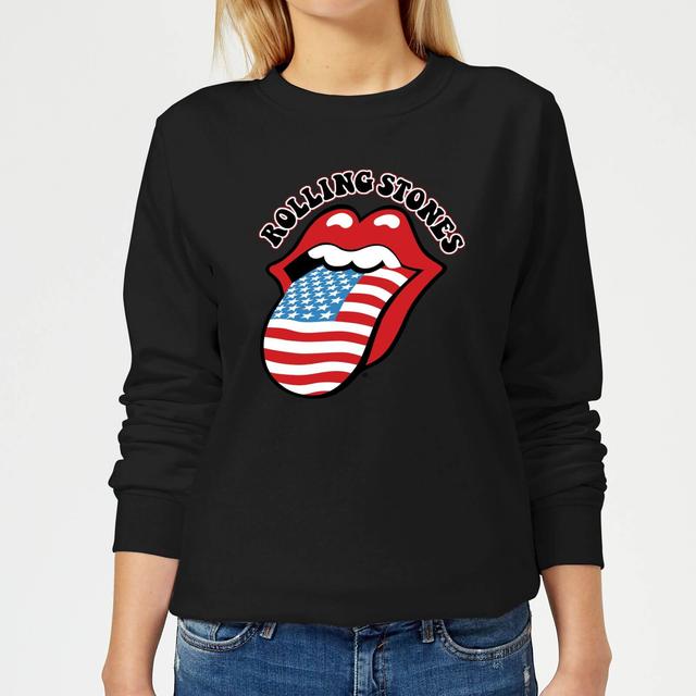 Sudadera para mujer US Flag de Rolling Stones - Negro - M - Negro on Productcaster.