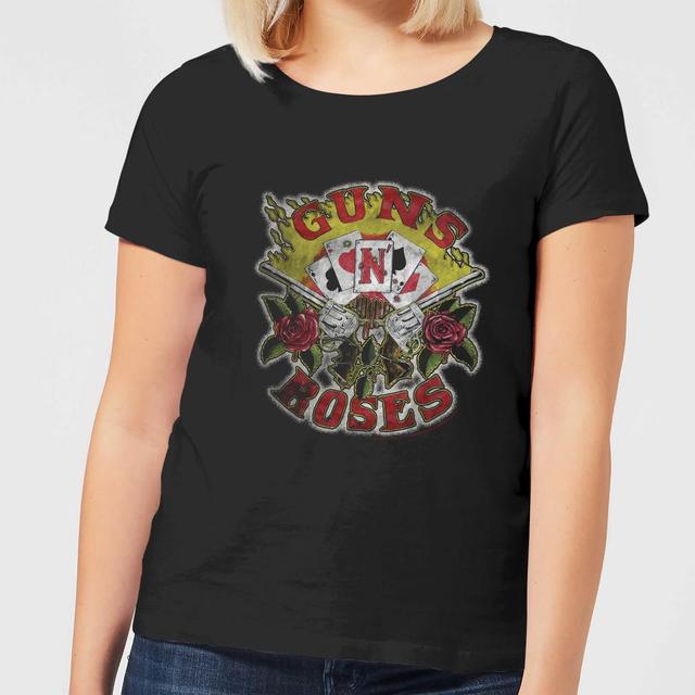 Camiseta para mujer Guns N Roses Cards - Negro - M on Productcaster.