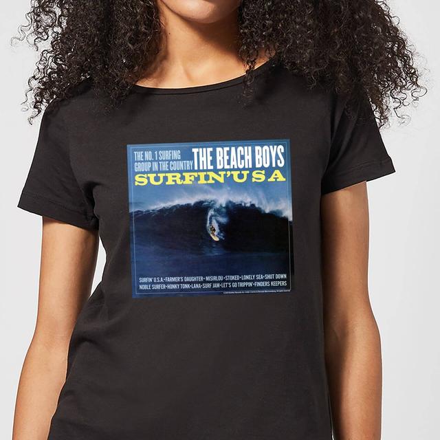 Camiseta para mujer Surfin USA de The Beach Boys - Negro - S - Negro on Productcaster.