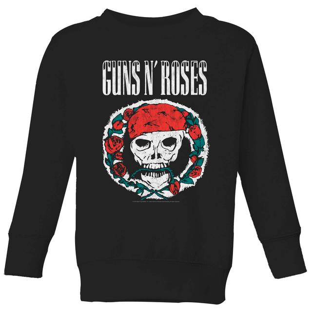 Guns N Roses Circle Skull Kinder Sweatshirt - Schwarz - 3-4 Jahre - Schwarz on Productcaster.