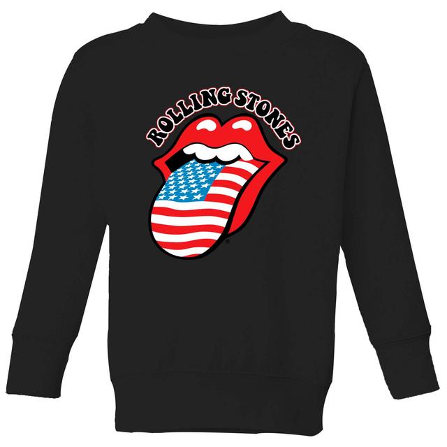 Rolling Stones US Flag Kinder Sweatshirt - Schwarz - 3-4 Jahre - Schwarz on Productcaster.