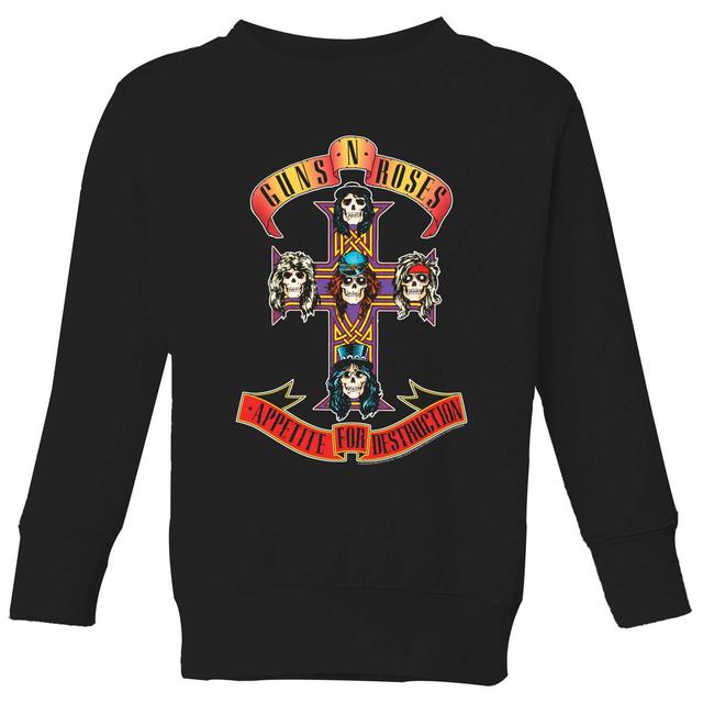 Guns N Roses Appetite For Destruction Kinder Sweatshirt - Schwarz - 7-8 Jahre - Schwarz on Productcaster.