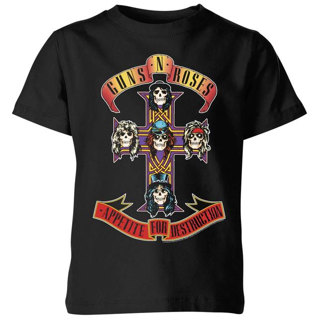 Guns N Roses Appetite For Destruction Kinder T-Shirt - Schwarz - 3-4 Jahre on Productcaster.