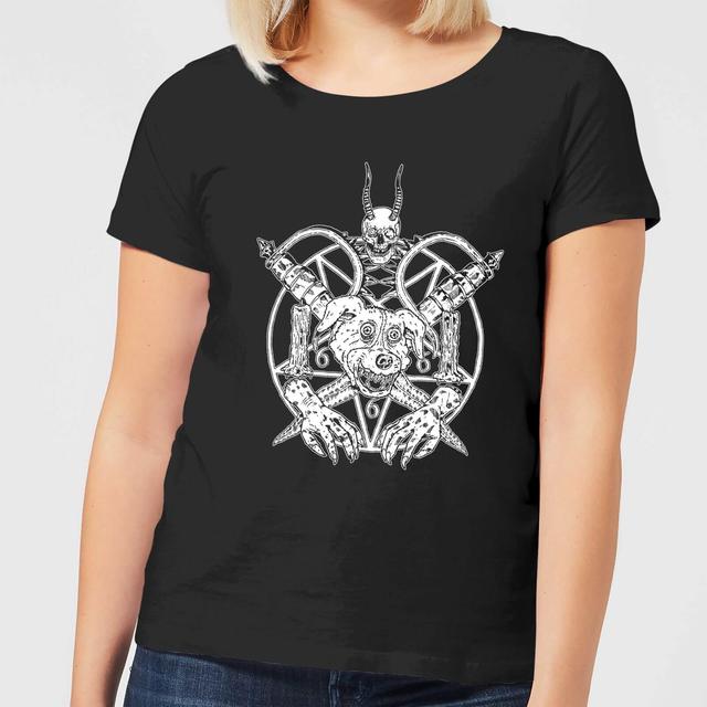 Camiseta para mujer Pentogram Drawn Dog Head de Mr Pickles - Negro - 3XL - Negro on Productcaster.