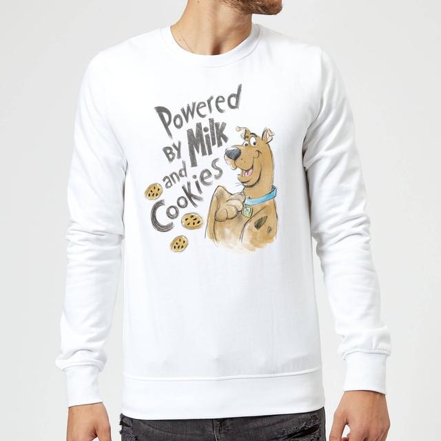 Scooby Doo Powered By Milk And Cookies Sweatshirt - White - XXL on Productcaster.