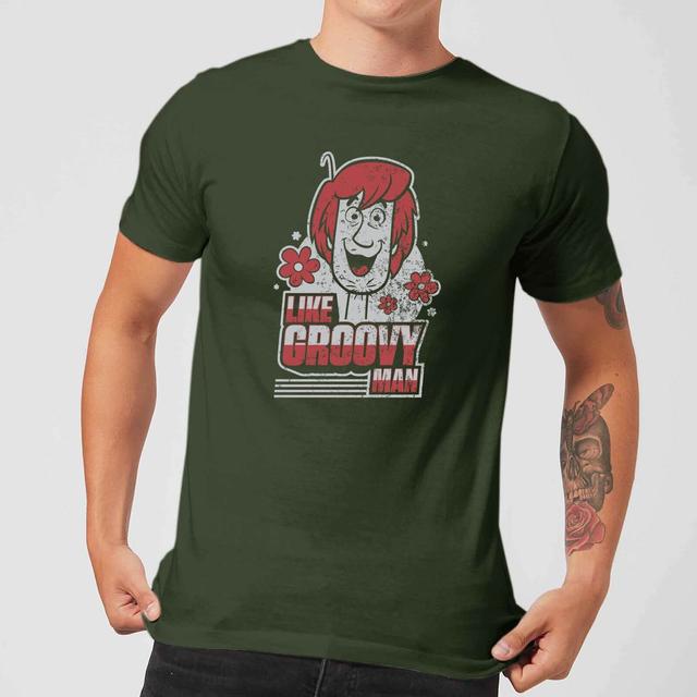 Camiseta Like, Groovy Man para hombre de Scooby Doo - Verde bosque - M on Productcaster.