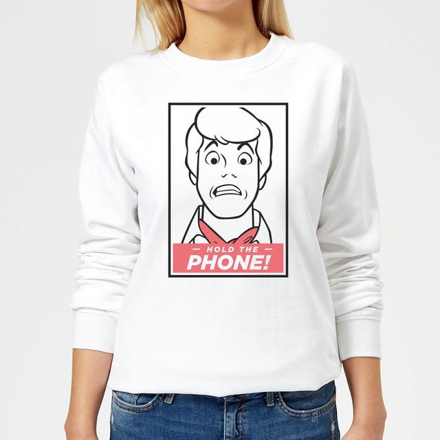 Sudadera Hold The Phone para mujer de Scooby Doo - Blanco - S - Blanco on Productcaster.