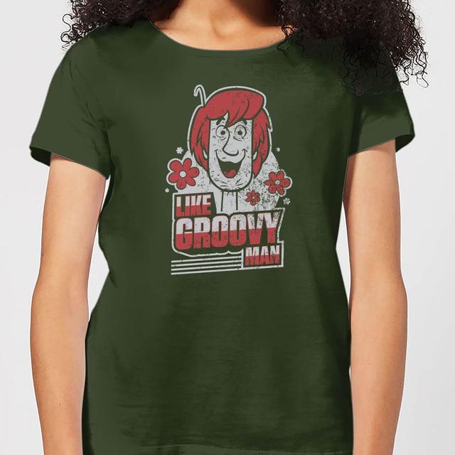 Camiseta para mujer Like, Groovy Man de Scooby Doo - Verde bosque - S - Forest Green on Productcaster.