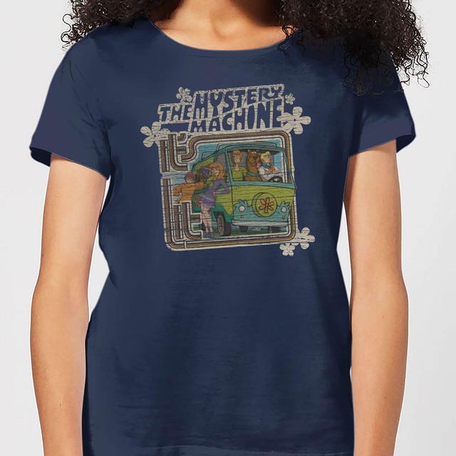 Scooby Doo Mystery Machine Psychedelic Women's T-Shirt - Navy - XL on Productcaster.