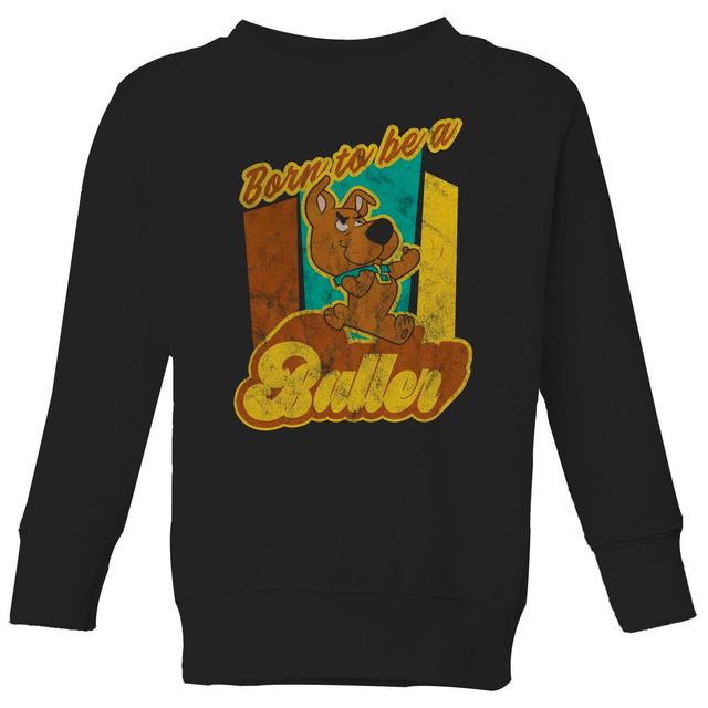 Scooby Doo Born To Be A Baller Kids' Sweatshirt - Black - 9-10 år - Svart on Productcaster.