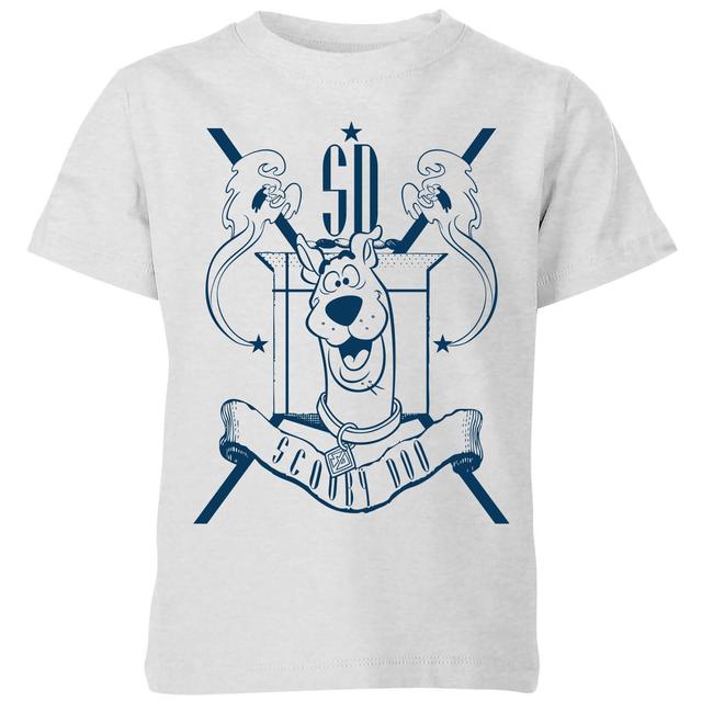 Scooby Doo Coat Of Arms Kids' T-Shirt - Grey - 11-12 år - Grå on Productcaster.