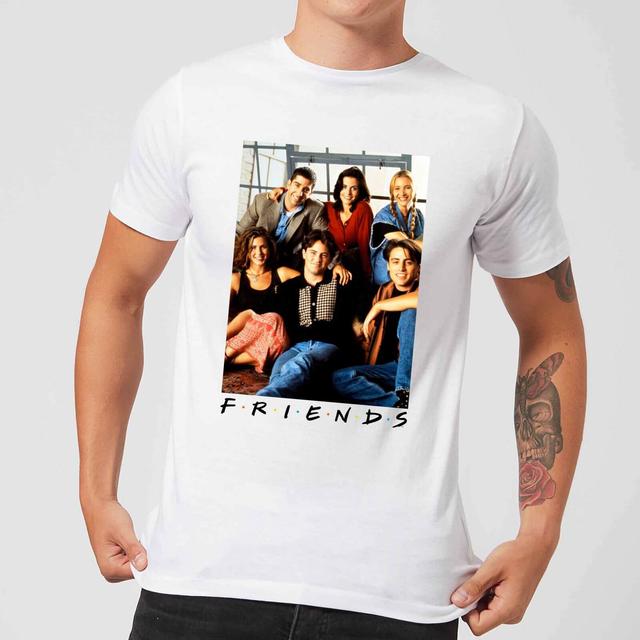 Friends Group Photo Men's T-Shirt - White - L - Blanco on Productcaster.