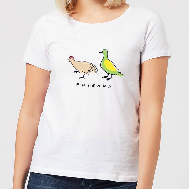 Friends The Chick And The Duck Women's T-Shirt - White - M on Productcaster.