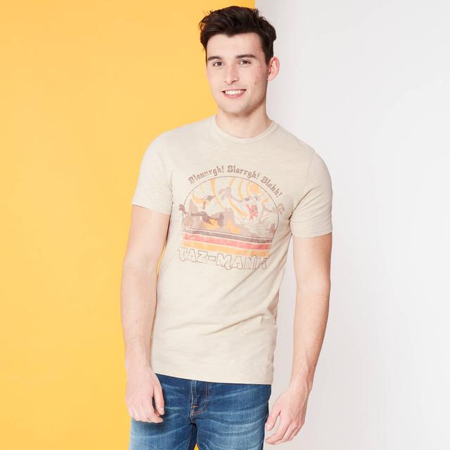 Looney Tunes Kaboom Collection Taz-Mania Men's T-Shirt - Stone Wash- Cream - M on Productcaster.