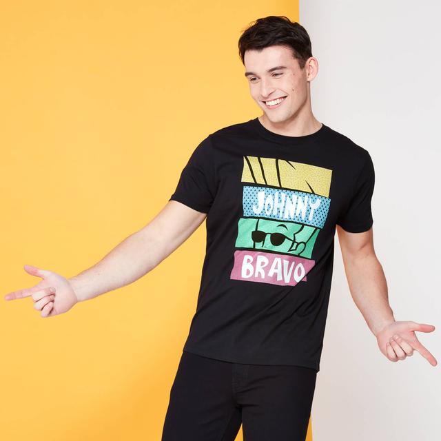 Camiseta Spin-Off Cartoon Network Johnny Bravo 90's Slices - Negro - 5XL on Productcaster.