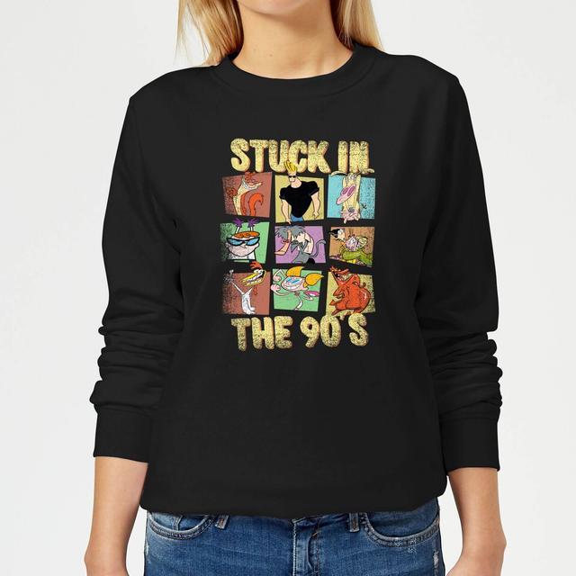 Sudadera Stuck In The 90s para mujer de Cartoon Network - Negro - S on Productcaster.