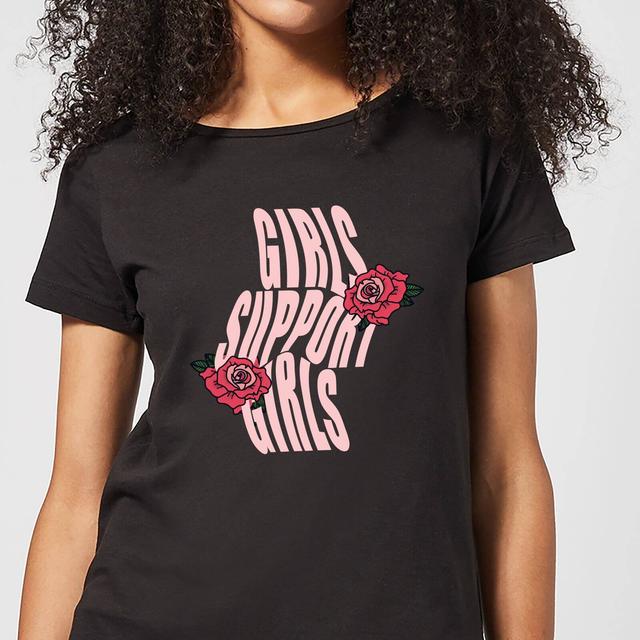 Girls Support Girls Women's T-Shirt - Black - XXL - Black on Productcaster.