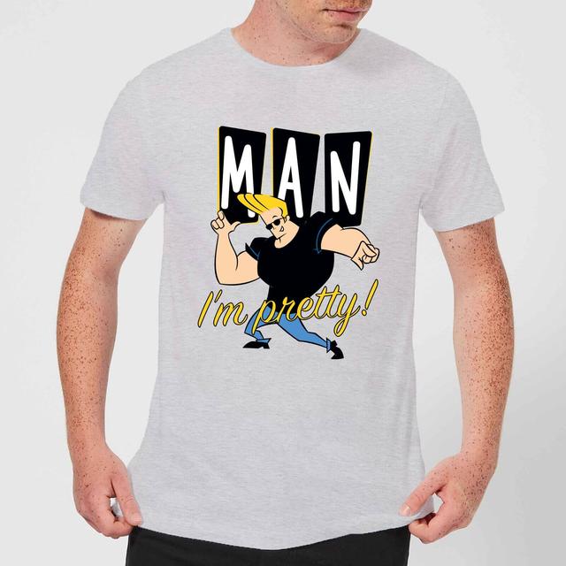 Johnny Bravo Man I'm Pretty Men's T-Shirt - Grey - S on Productcaster.