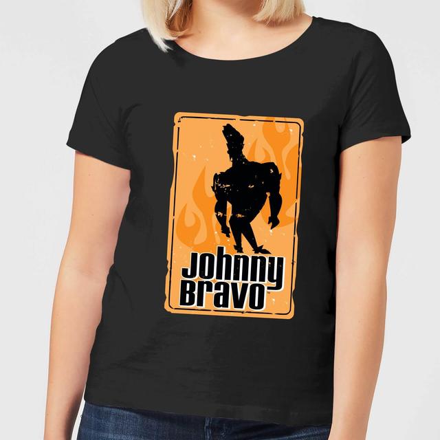 Johnny Bravo Fire Women's T-Shirt - Black - L - Schwarz on Productcaster.