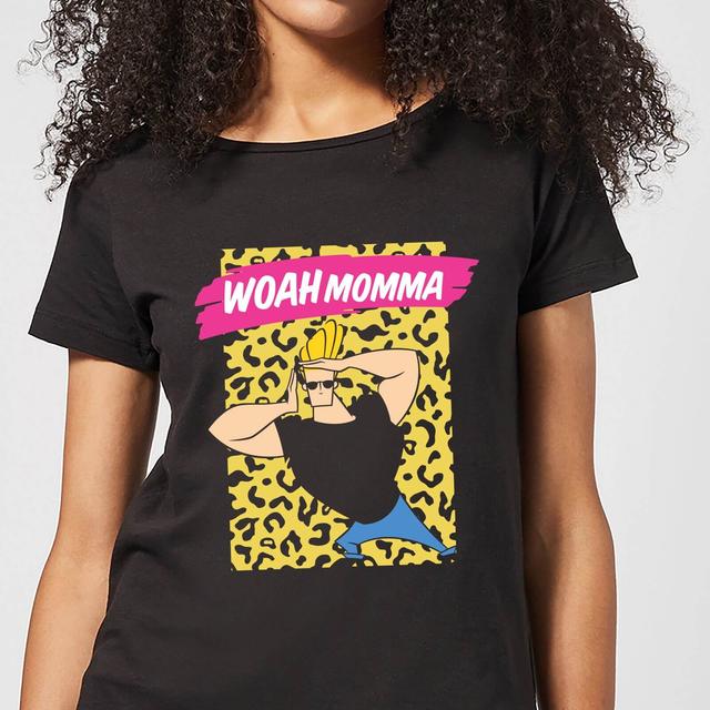 Johnny Bravo Woah Momma Women's T-Shirt - Black - XL on Productcaster.