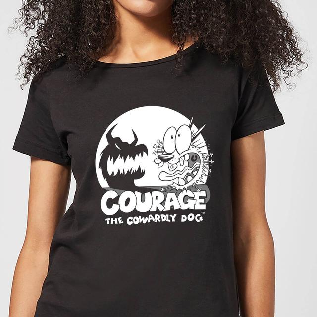 Camiseta The Cowardly Dog Spotlight para mujer de Courage - Negro - XL on Productcaster.