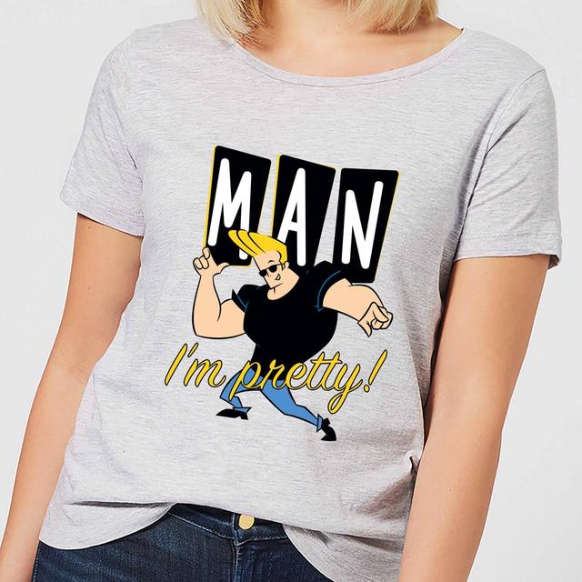 Johnny Bravo Man I'm Pretty Women's T-Shirt - Grey - L on Productcaster.