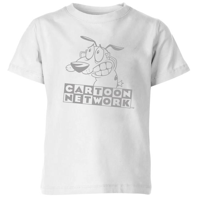 Courage The Cowardly Dog Outline Kids' T-Shirt - White - 11-12 Years - White on Productcaster.