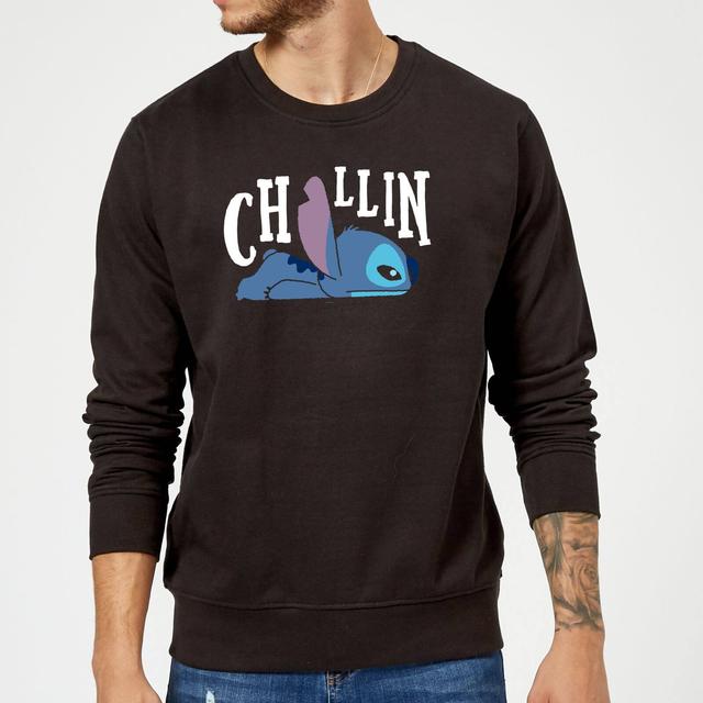 Disney Lilo And Stitch Chillin Sweatshirt - Black - S on Productcaster.