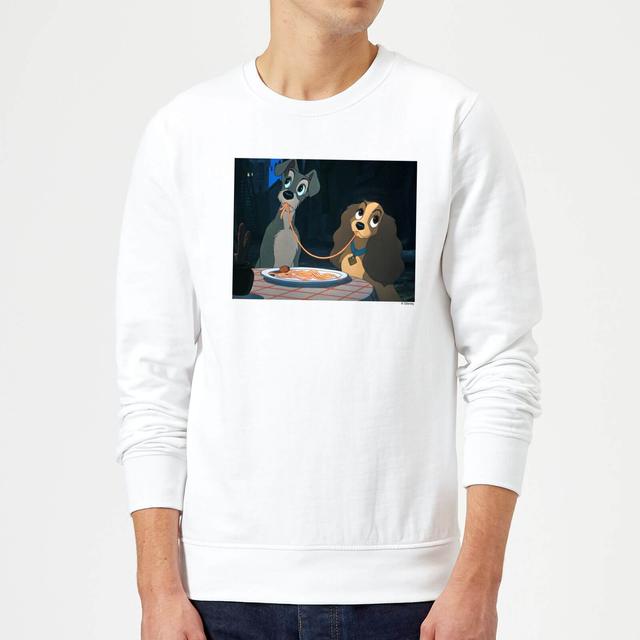 Sudadera con escena de espagueti Lady And The Tramp de Disney - Blanco - XXL - Blanco on Productcaster.