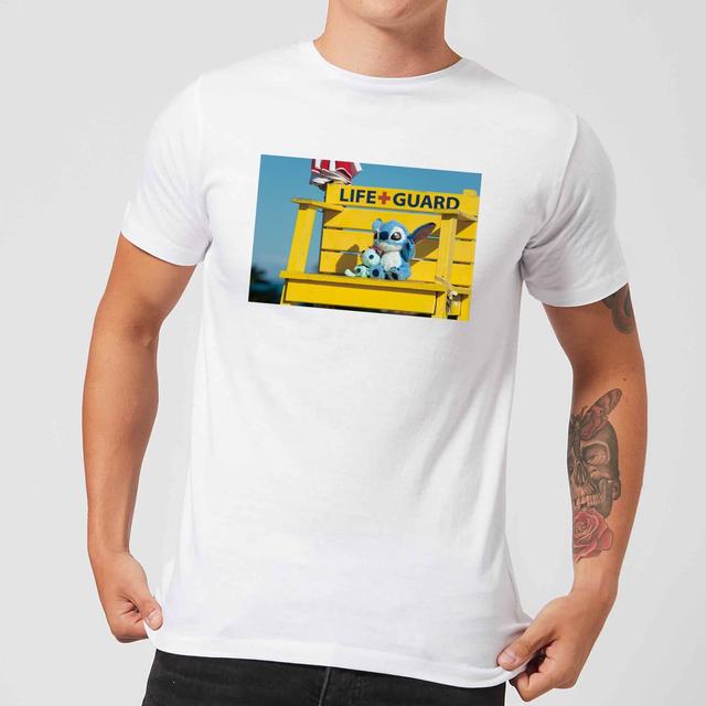 Camiseta para hombre Lilo And Stitch Life Guard de Disney - Blanco - L on Productcaster.