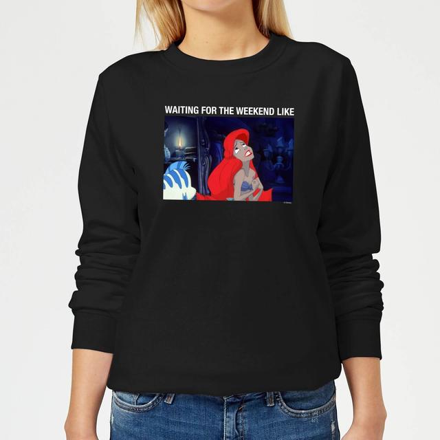 Disney The Little Mermaid Weekend Wait Women's Sweatshirt - Black - XXL on Productcaster.