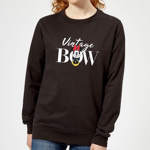 Disney Minnie Mouse Vintage Bow Women's Sweatshirt - Black - XS - Black on Productcaster.