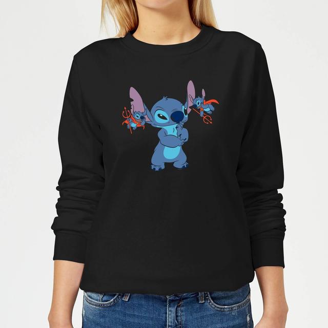 Disney Lilo And Stitch Little Devils Damen Sweatshirt - Schwarz - S on Productcaster.