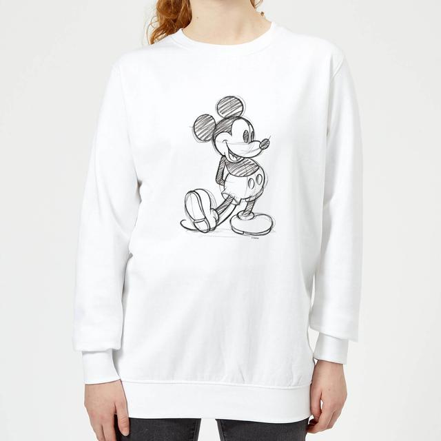 Disney Mickey Mouse Sketch Women's Sweatshirt - White - XL on Productcaster.