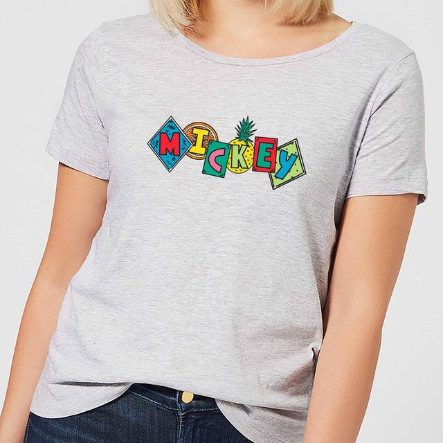 Disney Mickey Fruit Blocks Damen T-Shirt - Grau - S - Grau on Productcaster.