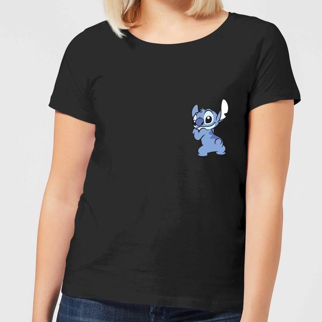 Camiseta para mujer Disney Stitch Backside - Negro - S on Productcaster.