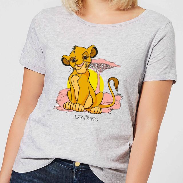 Camiseta para mujer Lion King Simba Pastel Disney - Gris - 3XL on Productcaster.