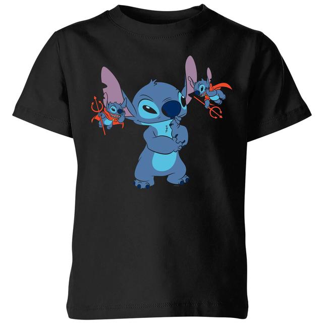 Disney Lilo And Stitch Little Devils Kids' T-Shirt - Black - 11-12 Years on Productcaster.