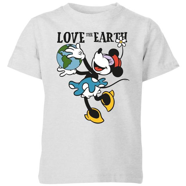 Camiseta para niño Minnie Mouse Love The Earth de Disney - Gris - 7-8 años on Productcaster.