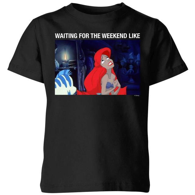 Disney The Little Mermaid Weekend Wait Kids' T-Shirt - Black - 5-6 Years - Black on Productcaster.