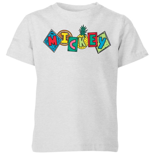 Disney Mickey Fruit Blocks Kids' T-Shirt - Grey - 9-10 Years on Productcaster.